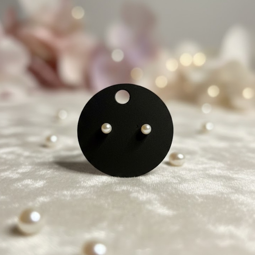 Trifari Pink Coral Stud Earrings